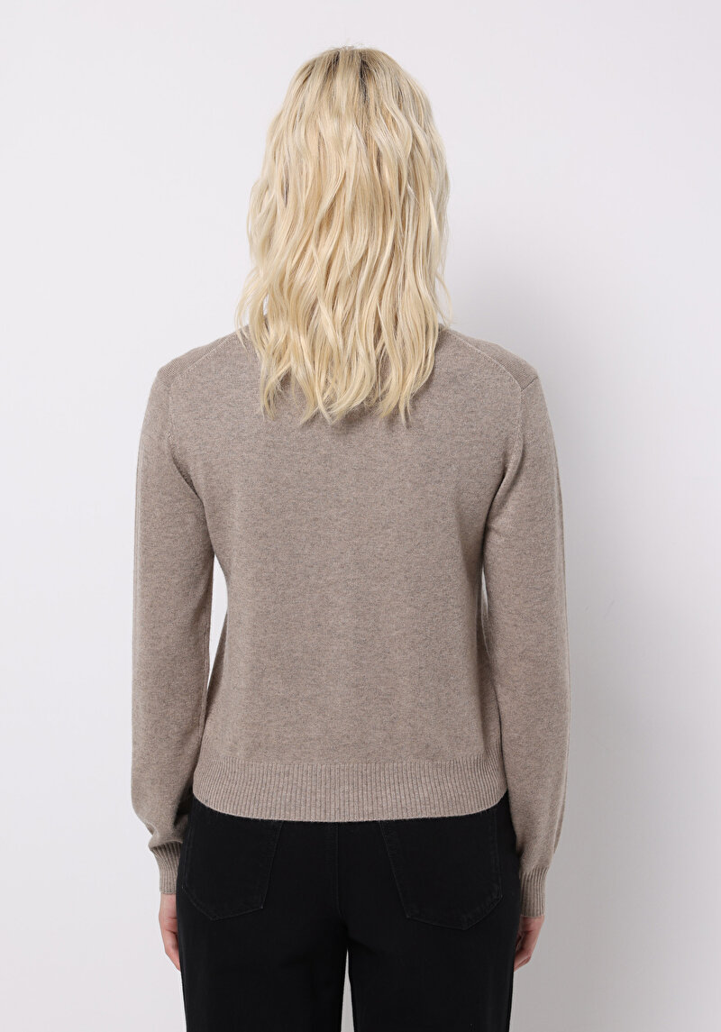 Imagine a Cardigan De Dama Bej Slim Fit Cl1076473