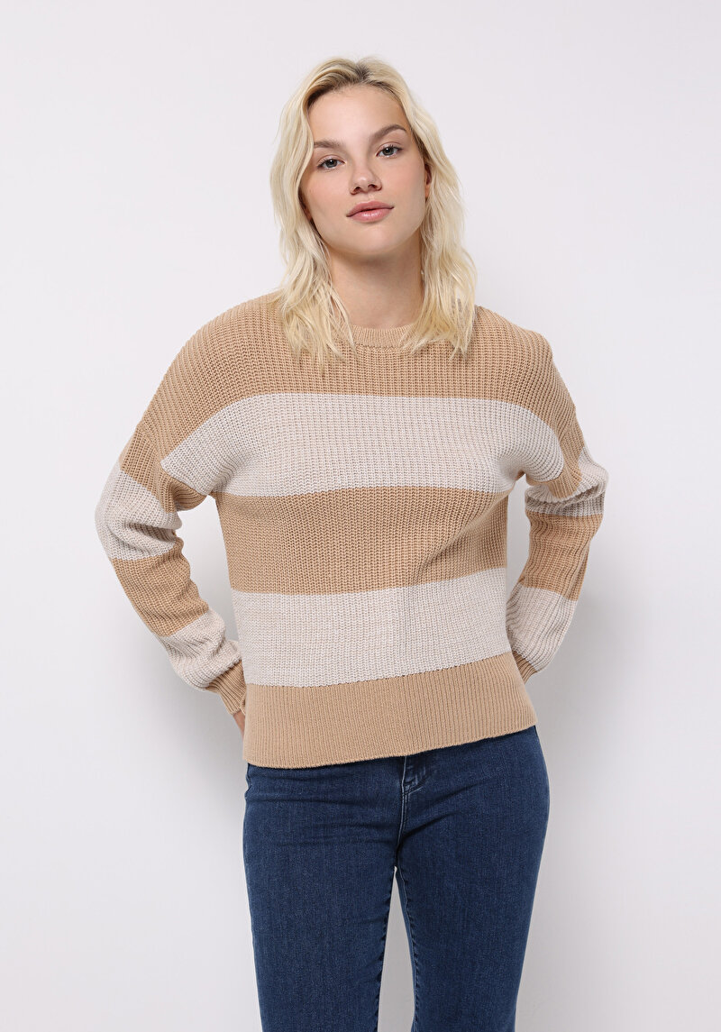 Imagine a Pulover De Dama Bej Regular Fit  Cl1076812