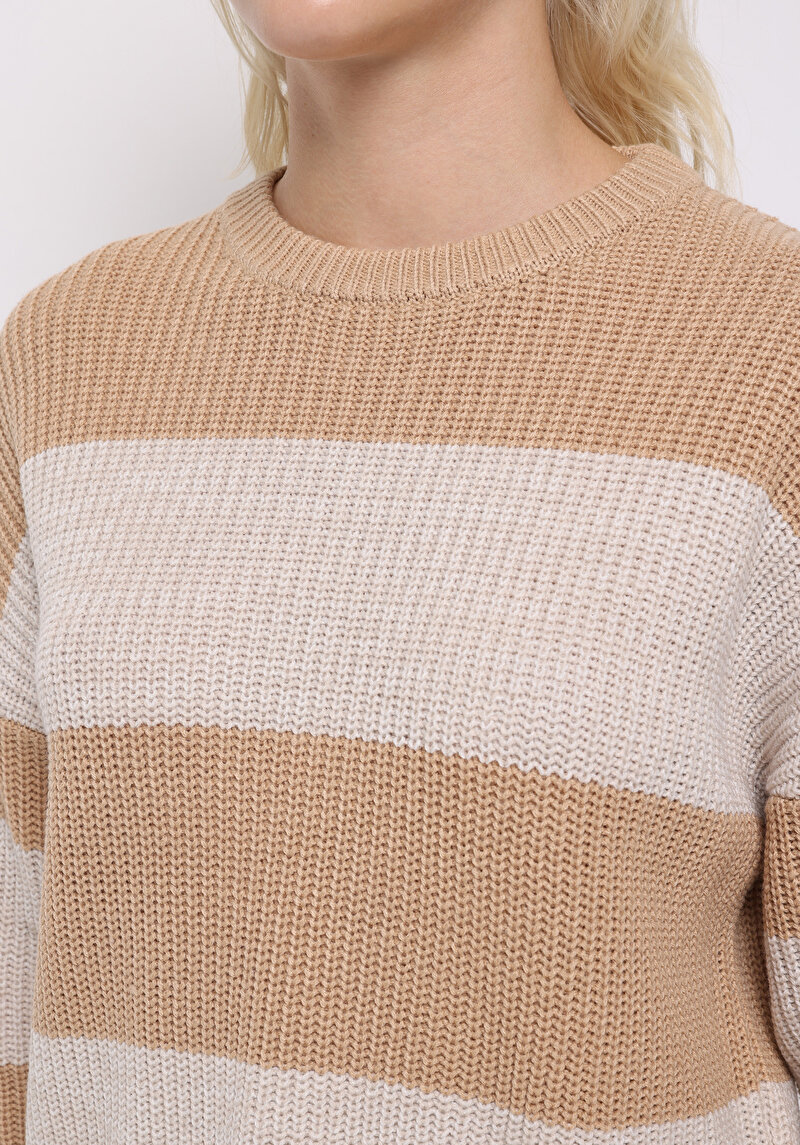 Afișați detalii pentru Pulover De Dama Bej Regular Fit  Cl1076812