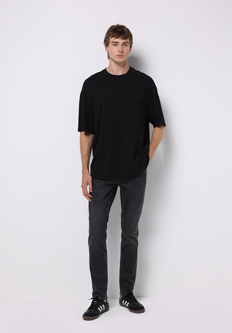 Imagine a Pantaloni De Barbati Negru Straight Fit 044 Karl Cl1076171