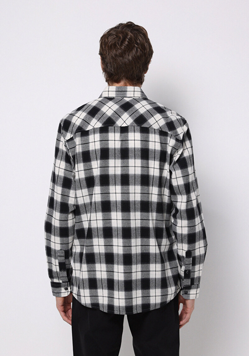 Imagine a Camasa Cu Maneca Lunga De Barbati Negru Regular Fit Cl1076512