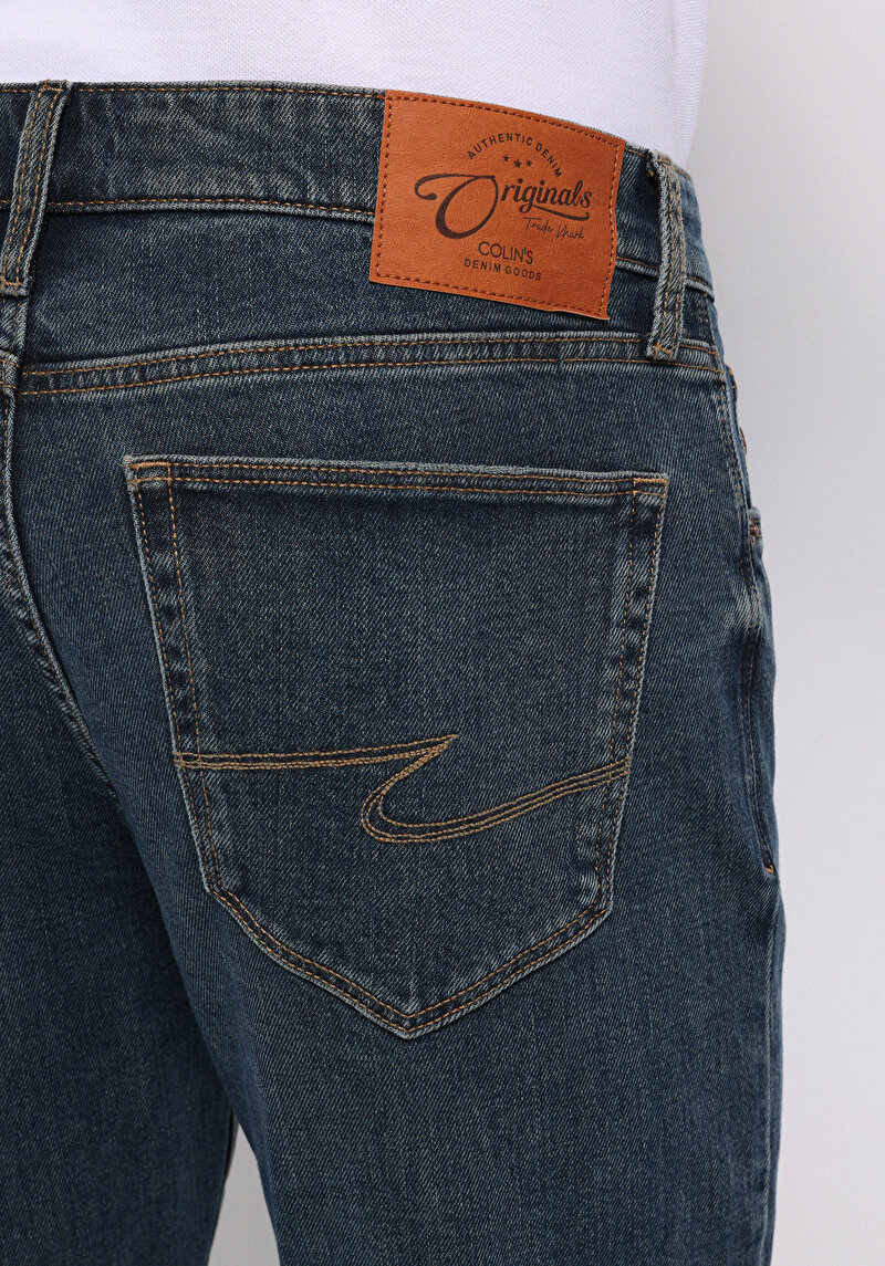 Afișați detalii pentru Pantaloni De Barbati Albastru Inchis Slim Fit 041 Danny Cl1076539