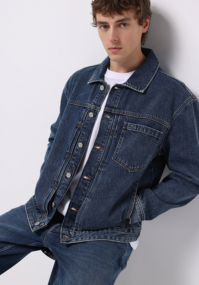 Imagine a Jacheta De Barbati Albastru Regular Fit  Cl1076804