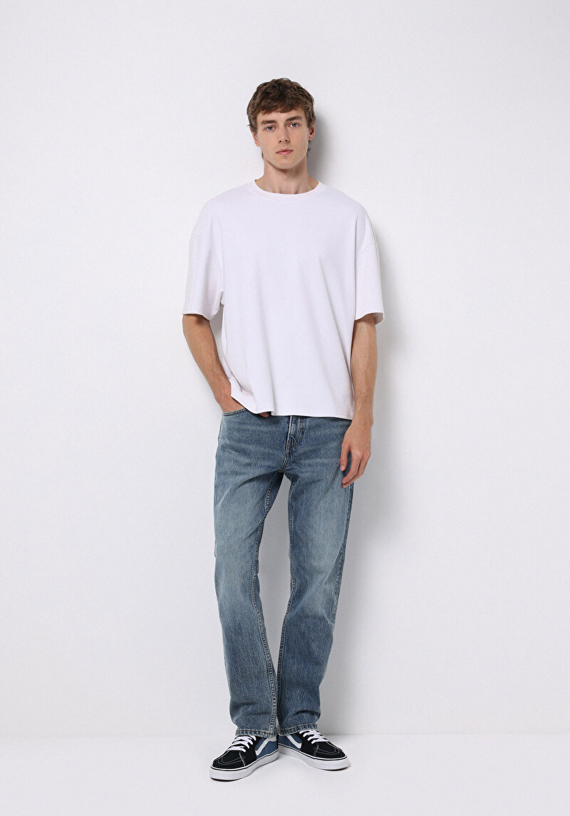 Imagine a Pantaloni De Barbati Albastru Regular Fit 045 David Cl1076838