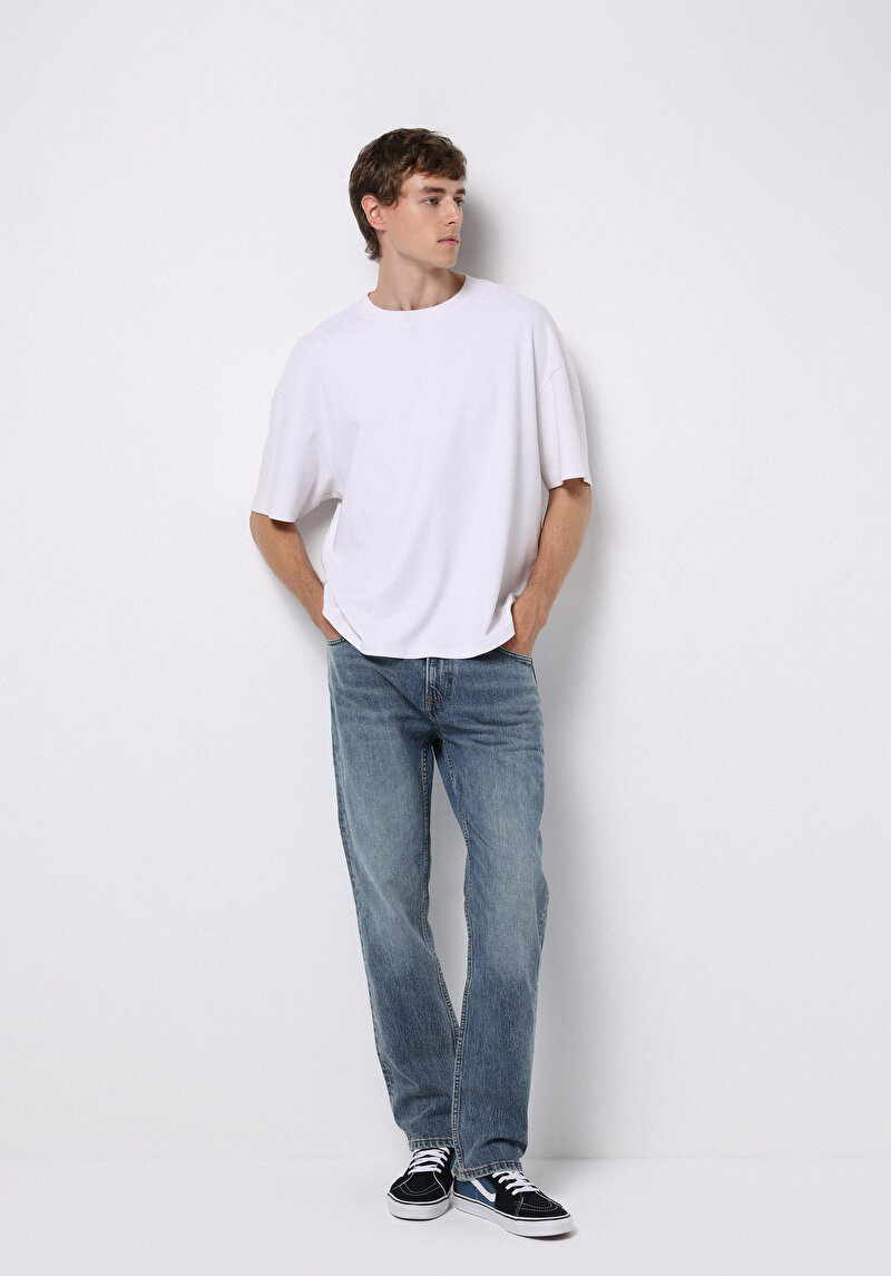 Imagine a Pantaloni De Barbati Albastru Regular Fit 045 David Cl1076838