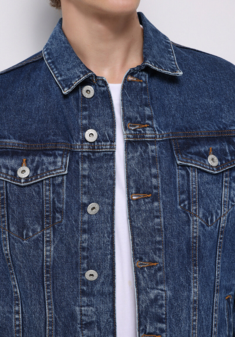 Afișați detalii pentru Jacheta De Barbati Albastru Regular Fit  Cl1077295