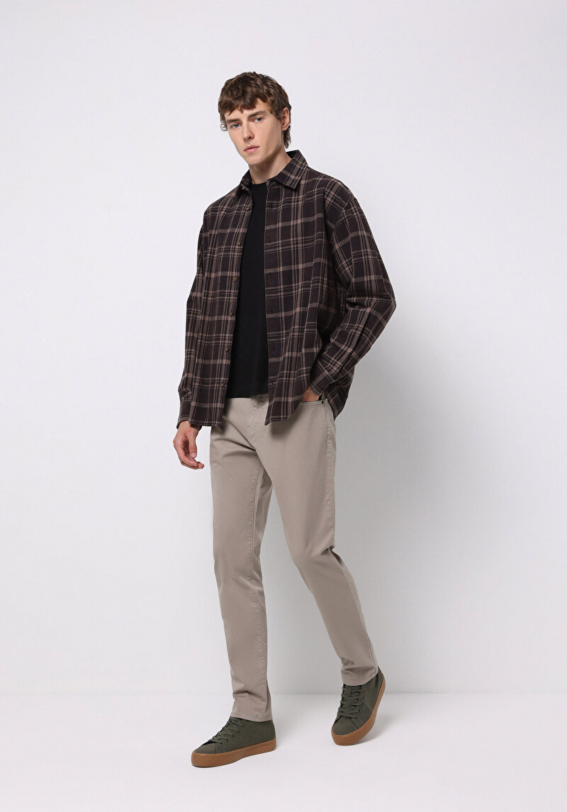 Imagine a Camasa Cu Maneca Lunga De Barbati Maro Comfort Fit Cl1075660