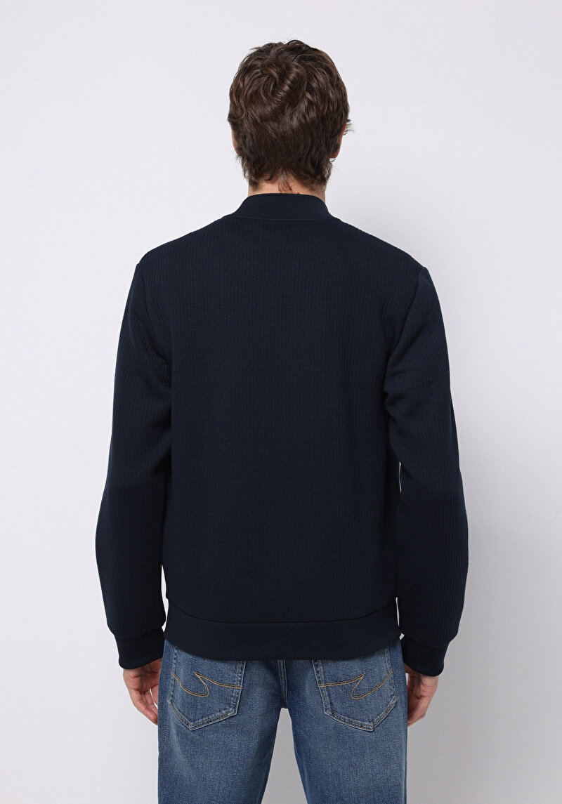 Imagine a Jacheta De Barbati Albastru Marin Slim Fit Cl1075914