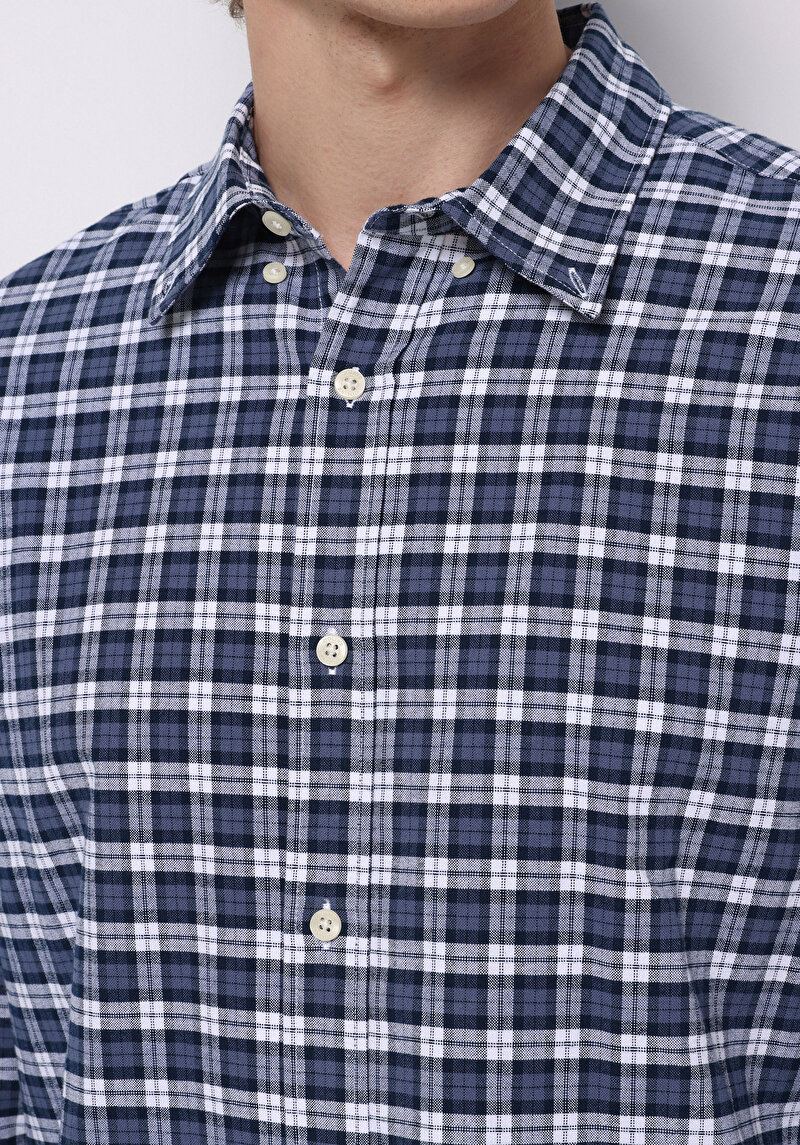 Afișați detalii pentru Camasa Cu Maneca Lunga De Barbati Albastru Marin Regular Fit  Cl1076492