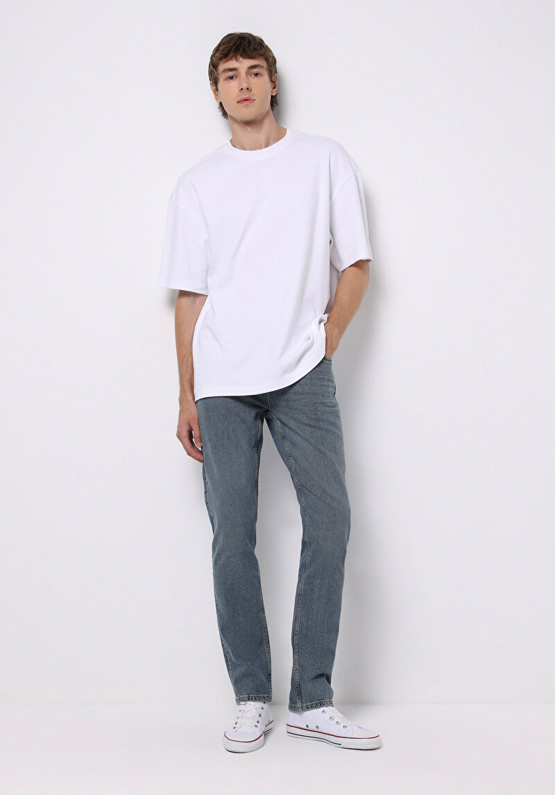 Imagine a Pantaloni De Barbati Albastru Straight Fit 044 Karl Cl1075999