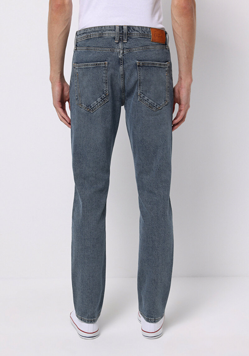 Afișați detalii pentru Pantaloni De Barbati Albastru Straight Fit 044 Karl Cl1075999