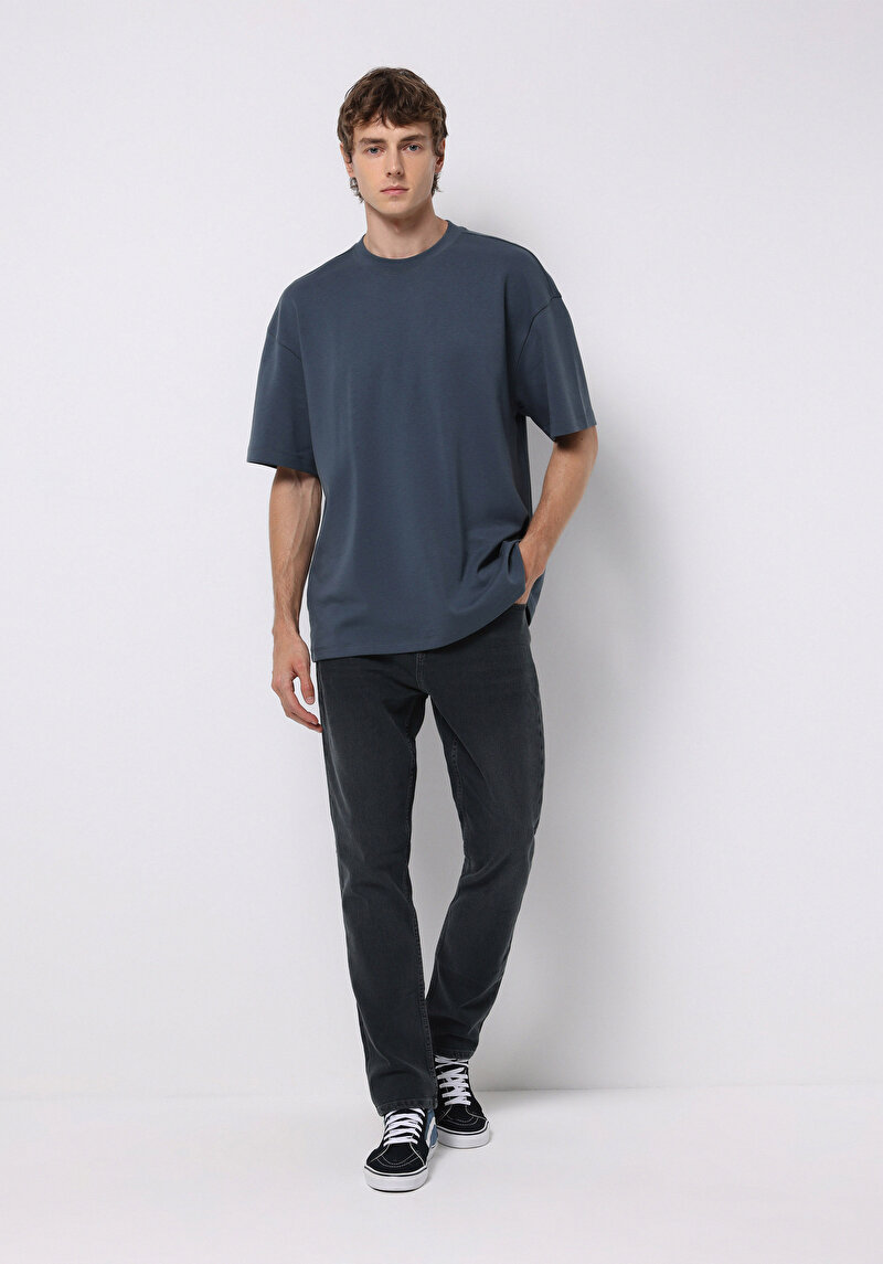 Imagine a Pantaloni De Barbati Albastru Inchis Regular Fit 067 Jack Cl1076022