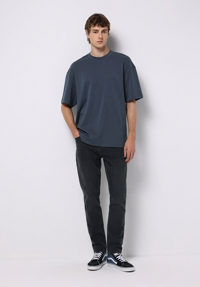 Imagine a Pantaloni De Barbati Albastru Inchis Regular Fit 067 Jack Cl1076022