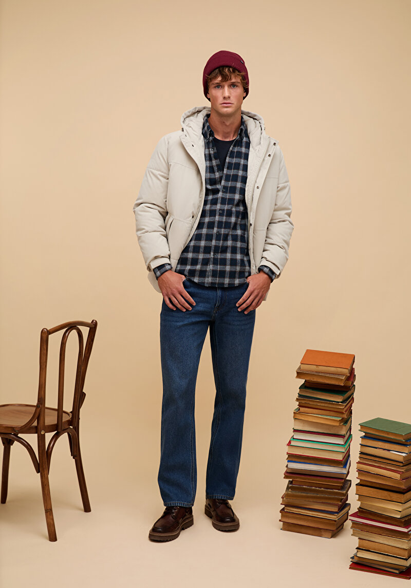 Imagine a Jacheta De Barbati Ecru Regular Fit  Cl1076192