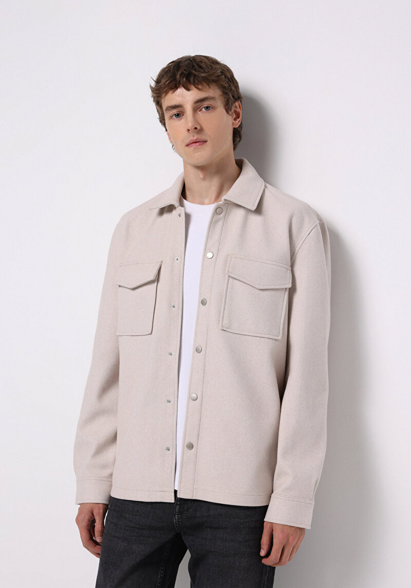 Imagine a Jachetă De Barbati Bej Regular Fit  Cl1076233