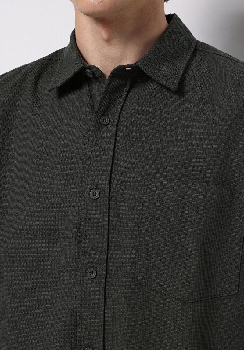 Imagine a Camasa Cu Maneca Lunga De Barbati Verde Slim Fit Cl1076727