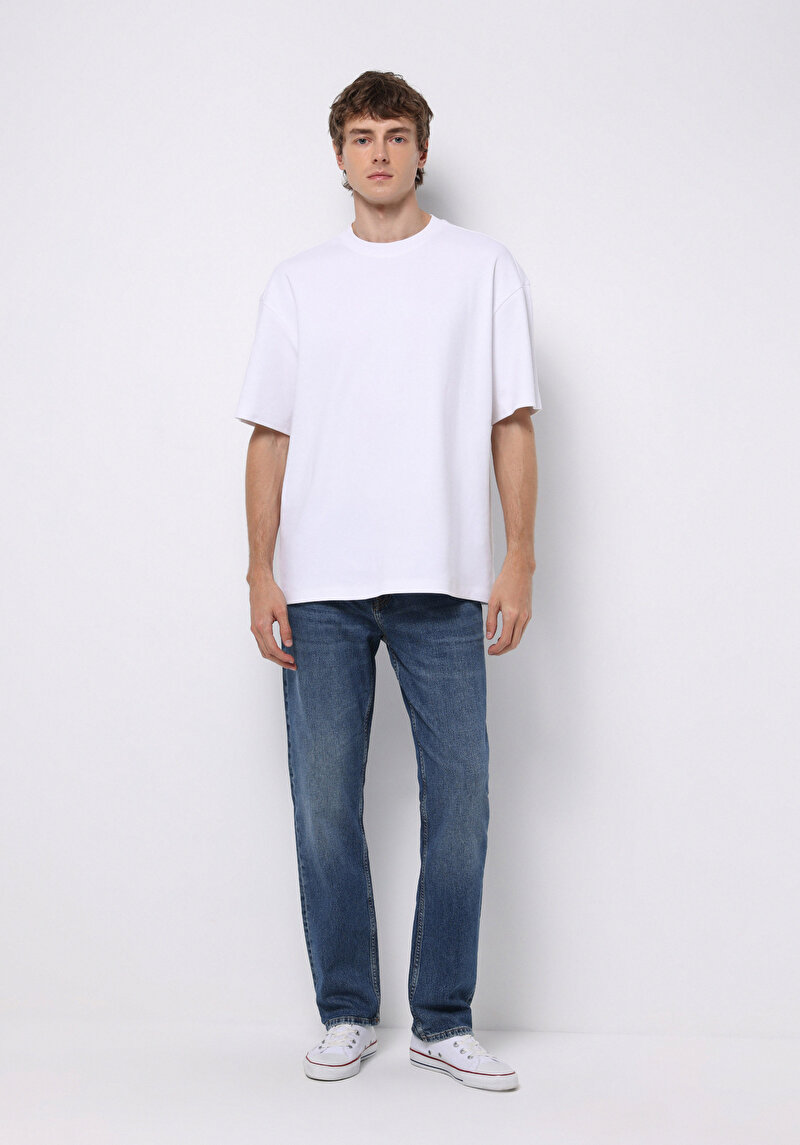 Imagine a Pantaloni De Barbati Albastru Regular Fit 045 David Cl1076824