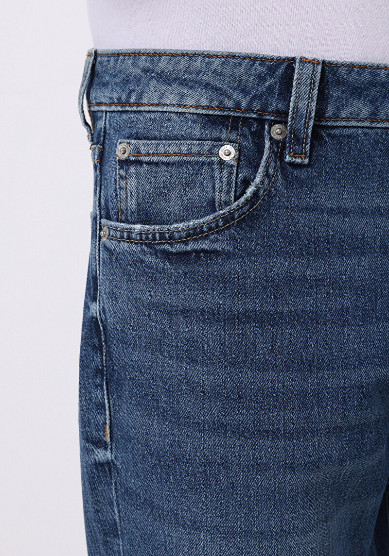 Afișați detalii pentru Pantaloni De Barbati Albastru Regular Fit 045 David Cl1076824