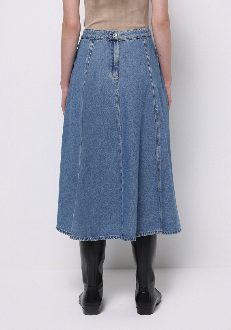 Imagine a Fusta De Dama Albastru Regular Fit Cl1076231