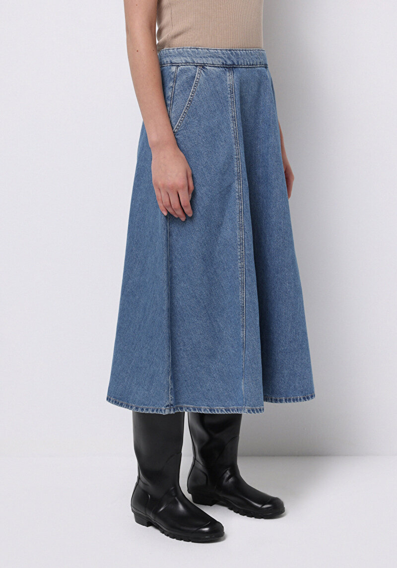 Imagine a Fusta De Dama Albastru Regular Fit Cl1076231