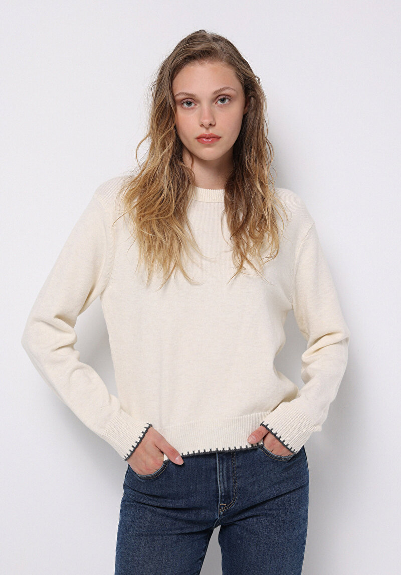 Imagine a Pulover De Dama Ecru Regular Fit  Cl1076616