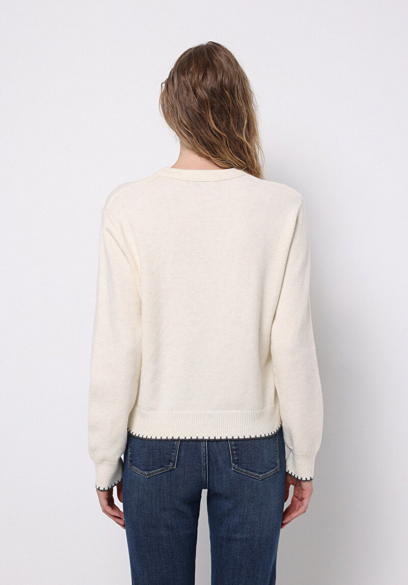 Imagine a Pulover De Dama Ecru Regular Fit Cl1076616