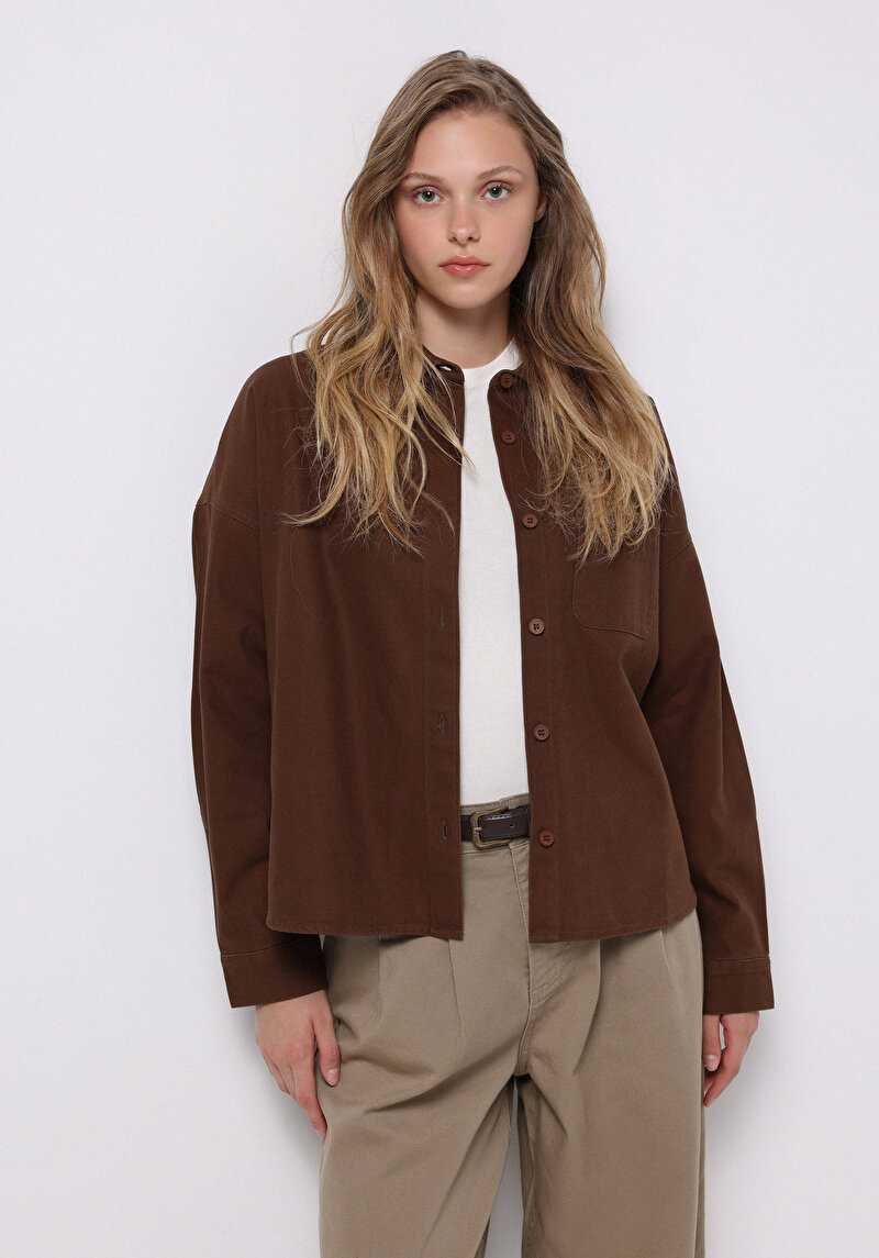 Imagine a Camasa Cu Maneca Lunga De Dama Maro Relax Fit  Cl1076671