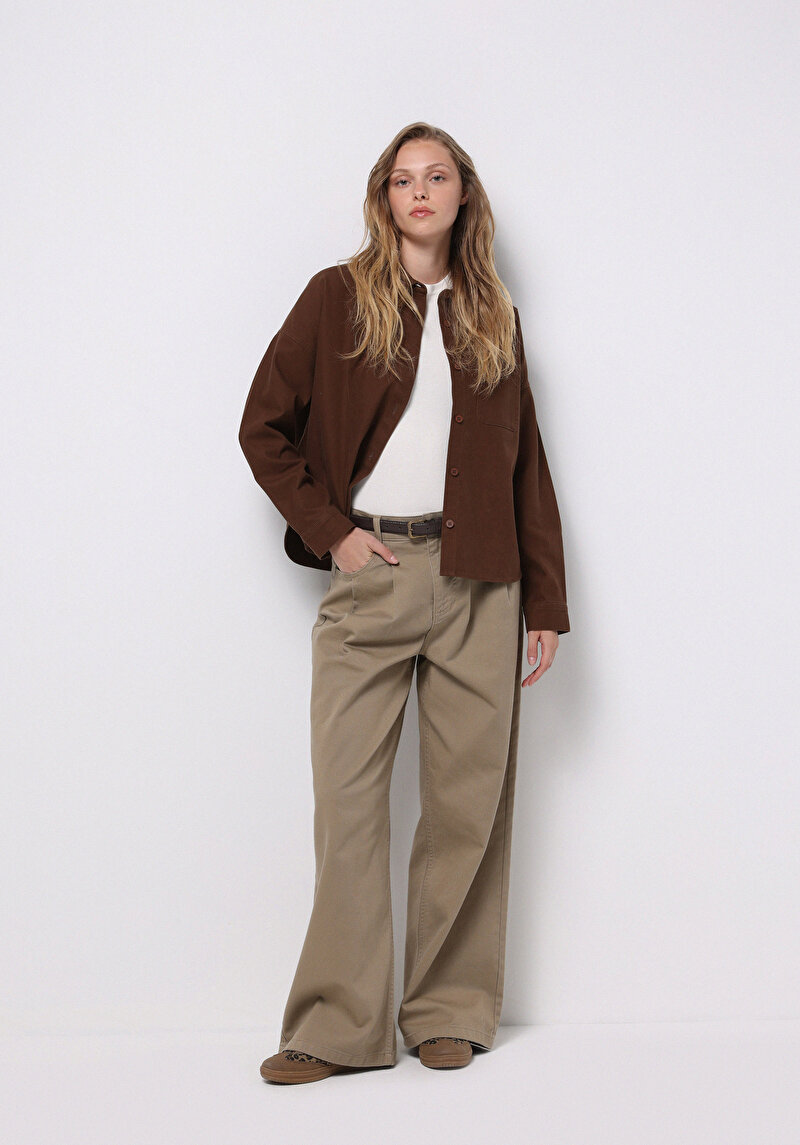 Afișați detalii pentru Camasa Cu Maneca Lunga De Dama Maro Relax Fit  Cl1076671