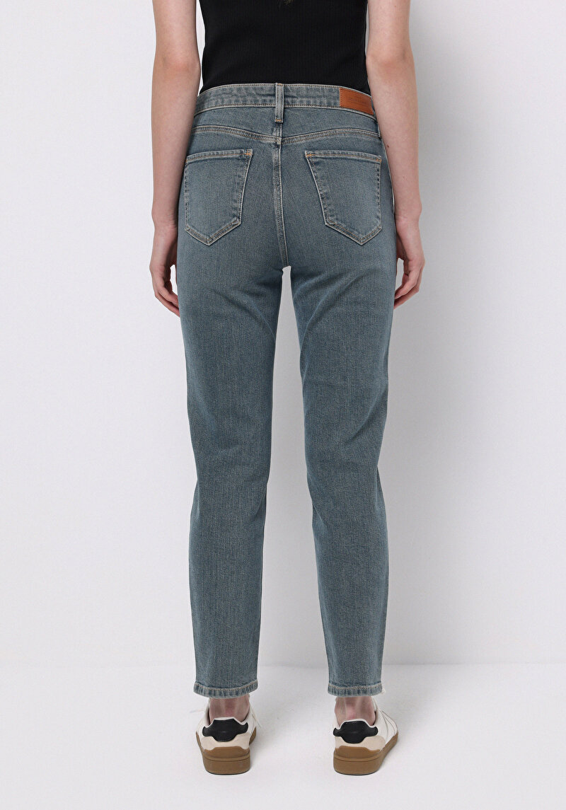 Afișați detalii pentru Pantaloni De Dama Albastru Slim Fit 703 Carla Cl1076852