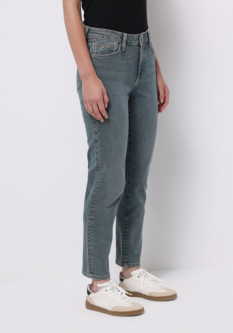 Imagine a Pantaloni De Dama Albastru Slim Fit 703 Carla Cl1076852