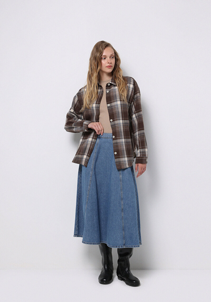 Imagine a Camasa Cu Maneca Lunga De Dama Maro Regular Fit Cl1077174