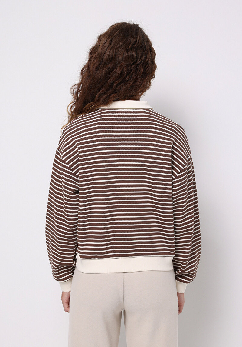 Afișați detalii pentru Hanorac / Bluza De Dama Maro Regular Fit  Cl1076356