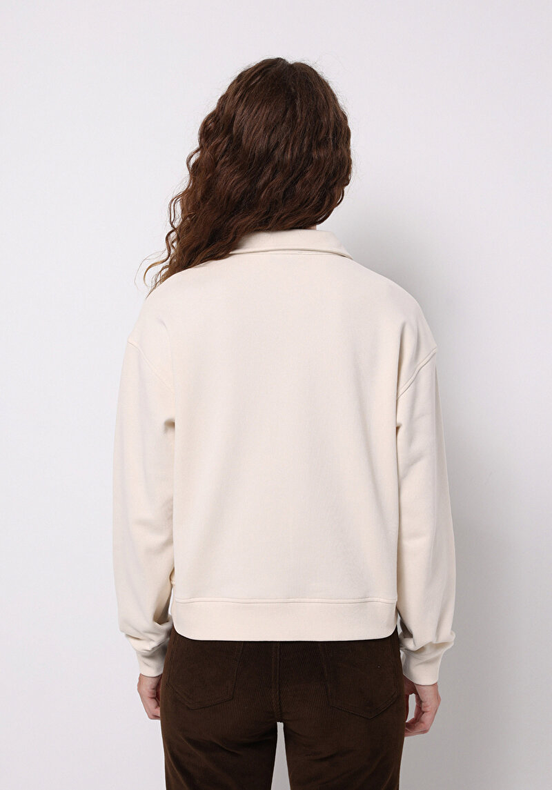 Afișați detalii pentru Hanorac / Bluza De Dama Ecru Regular Fit  Cl1076434