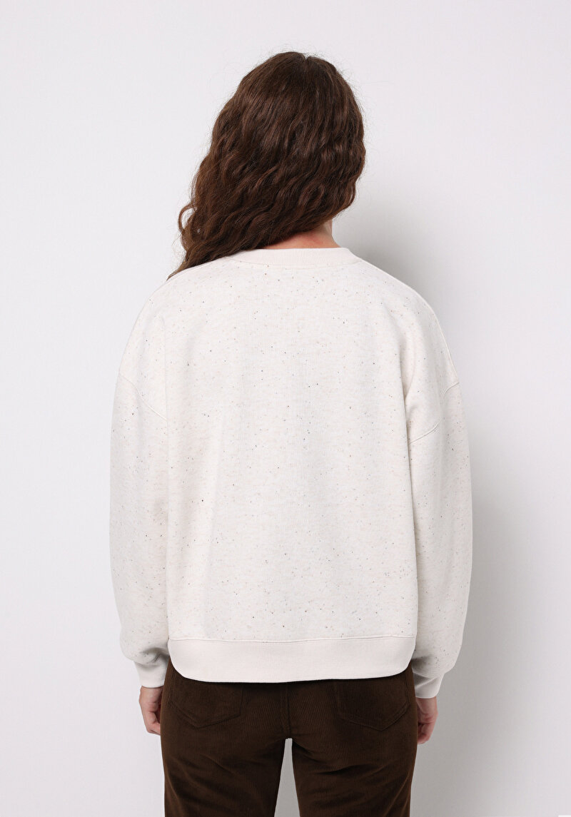 Afișați detalii pentru Hanorac / Bluza De Dama Ecru Relaxed Fit  Cl1076584