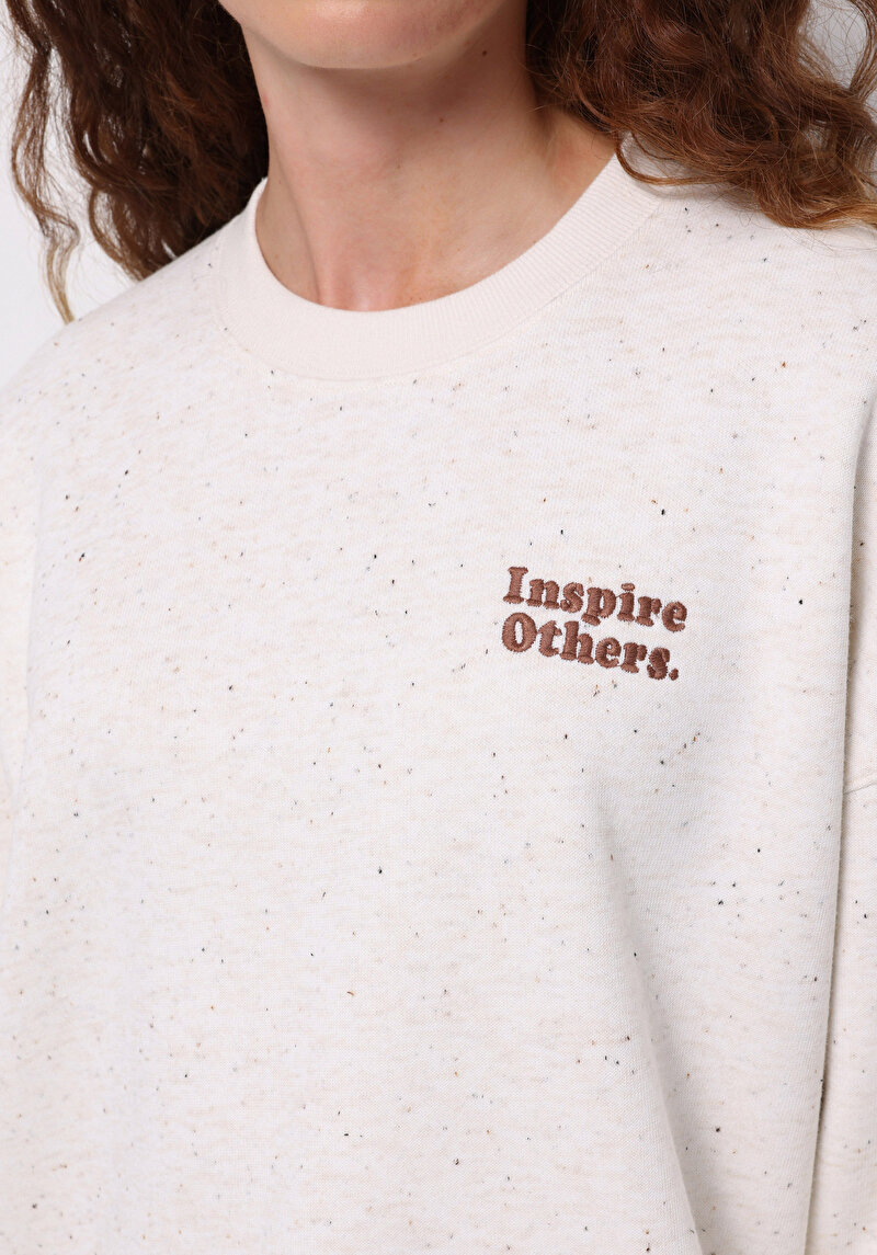 Afișați detalii pentru Hanorac / Bluza De Dama Ecru Relaxed Fit  Cl1076584