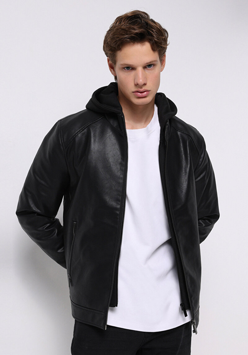 Imagine a Jacheta De Barbati Negru Slim Fit  Cl1076180