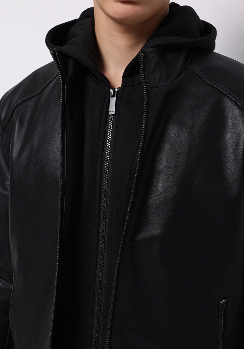 Afișați detalii pentru Jacheta De Barbati Negru Slim Fit  Cl1076180