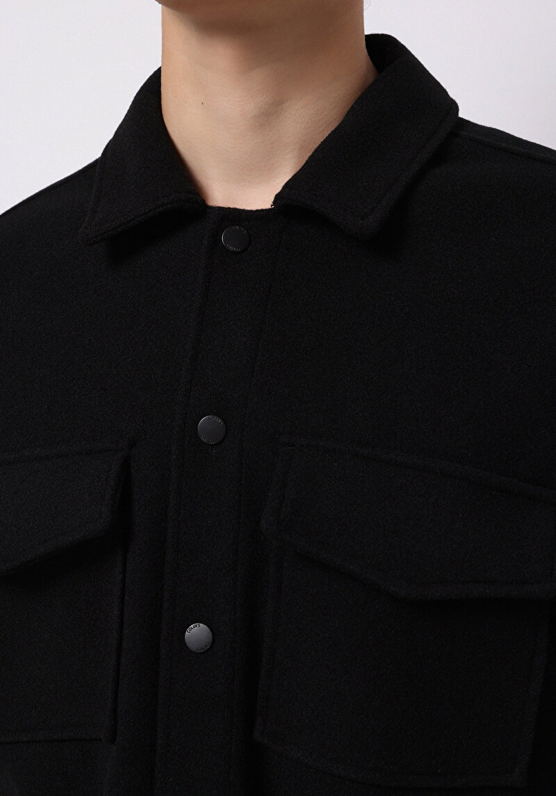 Afișați detalii pentru Jachetă De Barbati Negru Regular Fit  Cl1076233