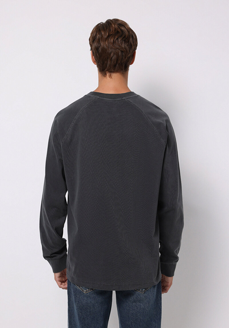 Imagine a Tricou Cu Maneca Lunga De Barbati Antracit Comfort Fit Cl1076339