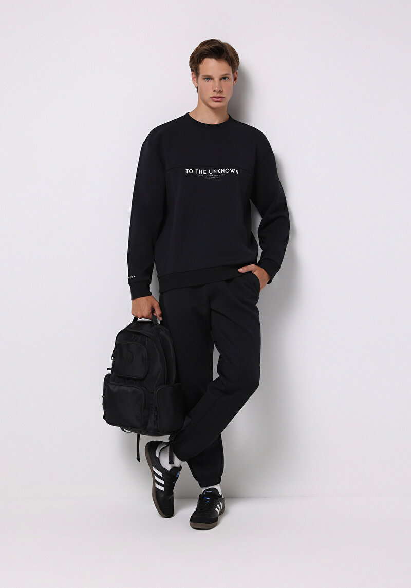 Imagine a Hanorac / Bluza De Barbati Negru Comfort Fit  Cl1076472