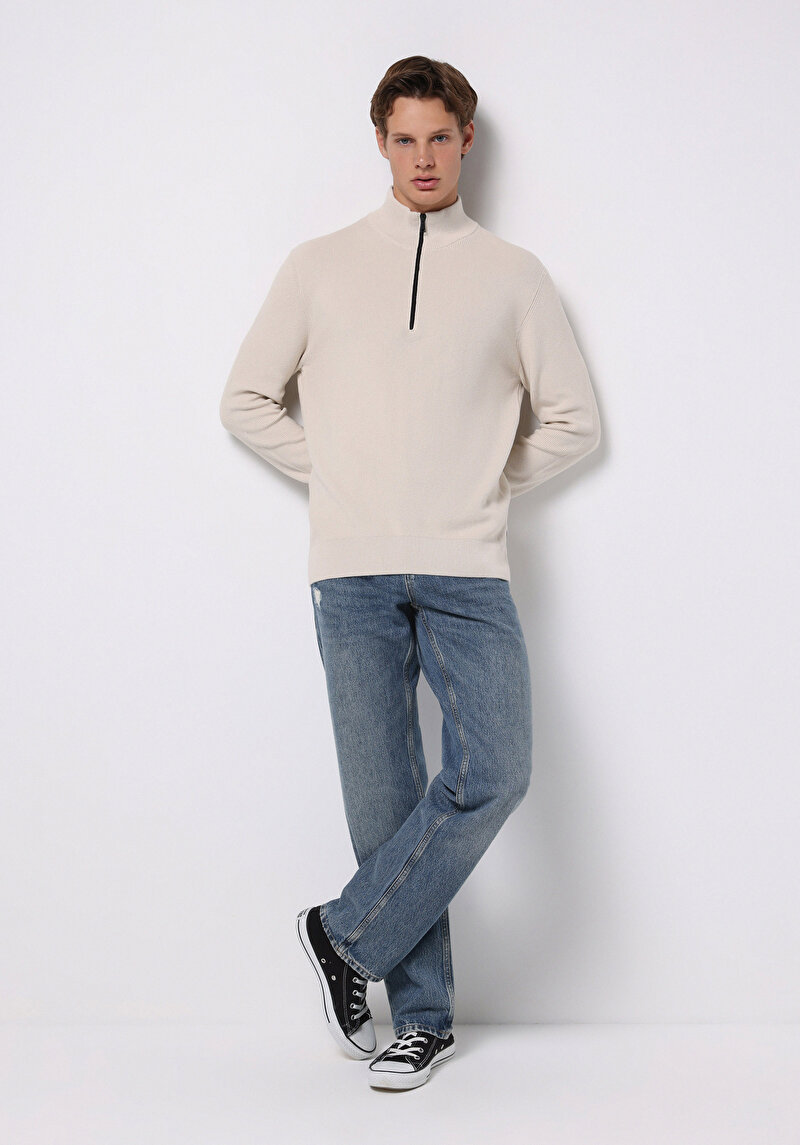 Imagine a Pulover De Barbati Ecru Regular Fit Cl1076736