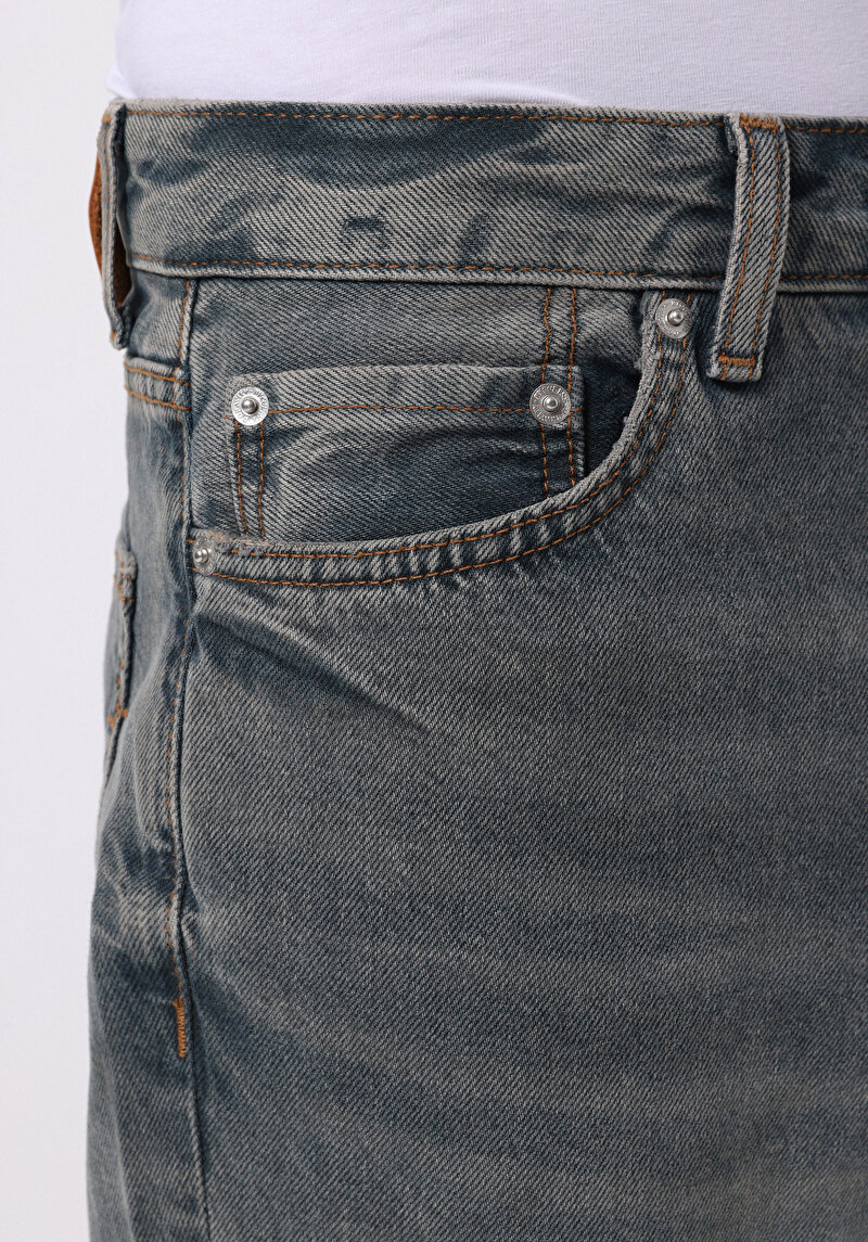 Afișați detalii pentru Pantaloni De Barbati Albastru Loose Straight Fit  Cl1076796