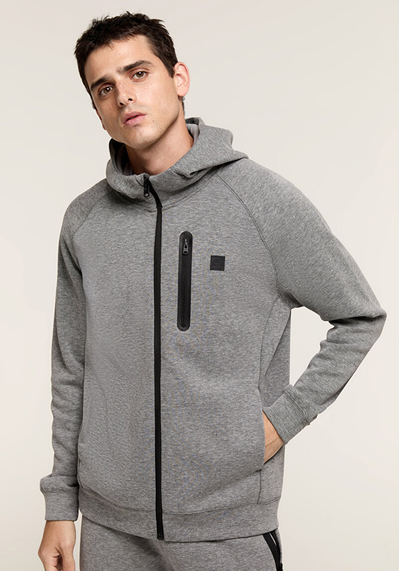 Imagine a Hanorac / Bluza De Barbati Antracit Regular Fit  Cl1075396