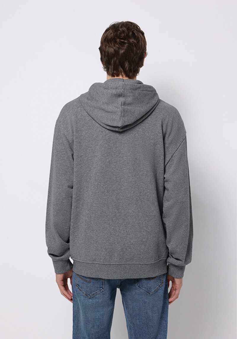 Imagine a Hanorac / Bluza De Barbati Antracit Oversize Fit Cl1075851
