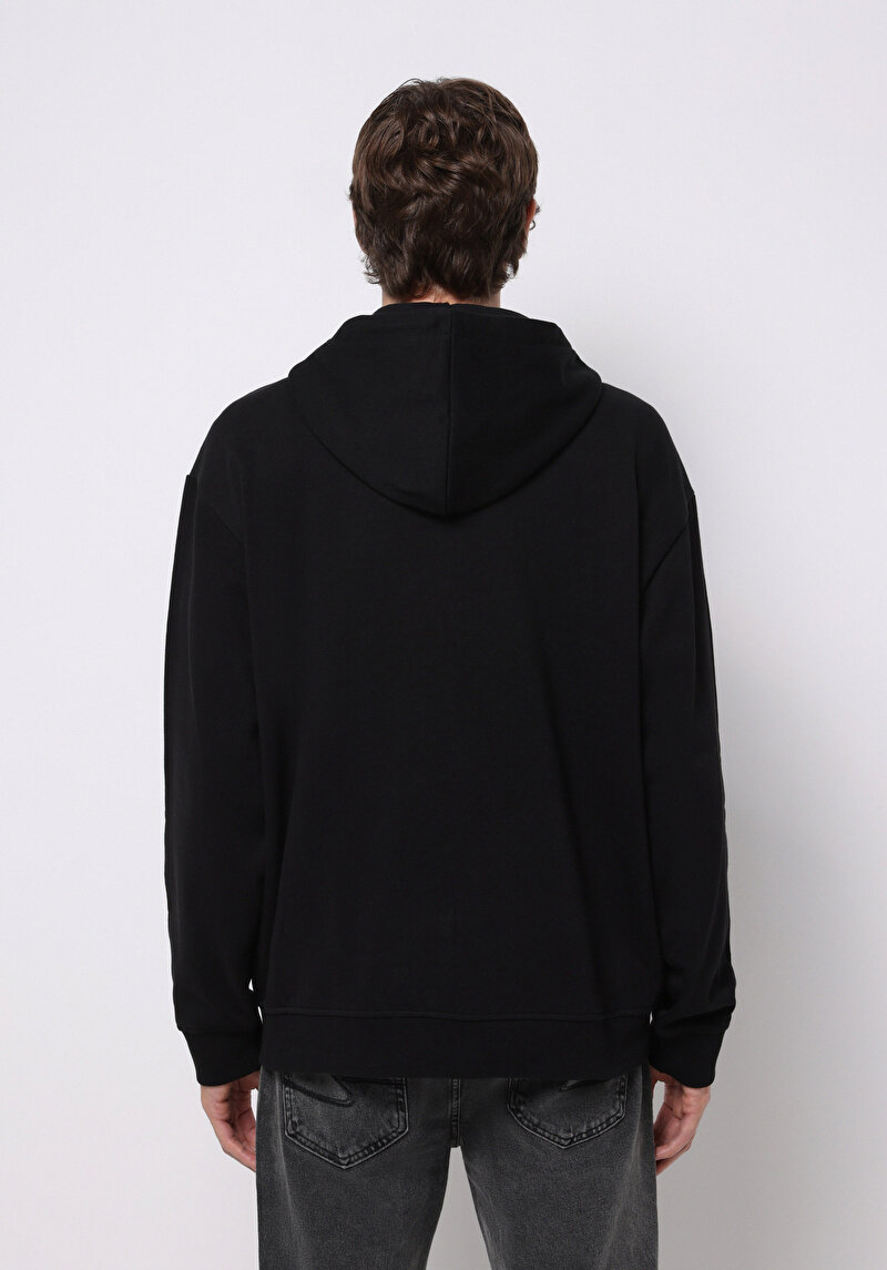 Imagine a Hanorac / Bluza De Barbati Negru Oversize Fit Cl1075851