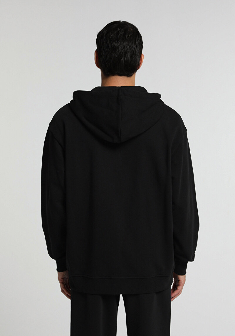 Imagine a Hanorac / Bluza De Barbati Negru Oversize Fit Cl1075851
