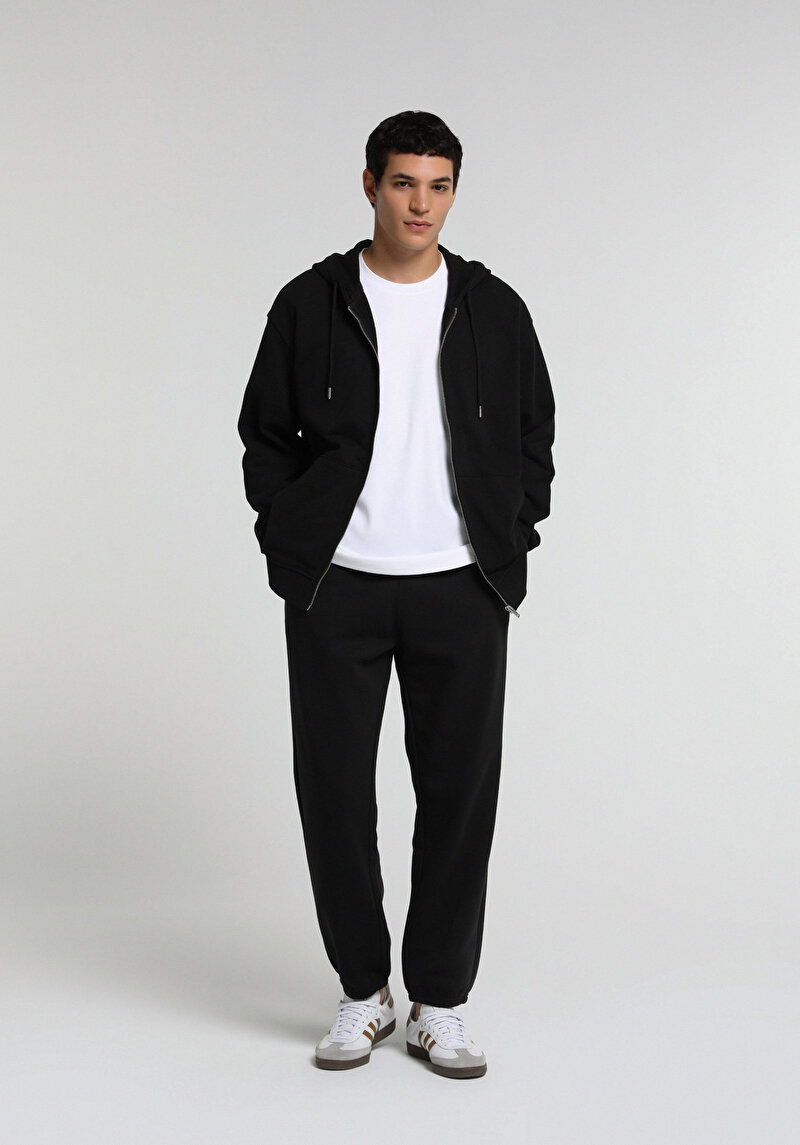 Imagine a Hanorac / Bluza De Barbati Negru Oversize Fit Cl1075851