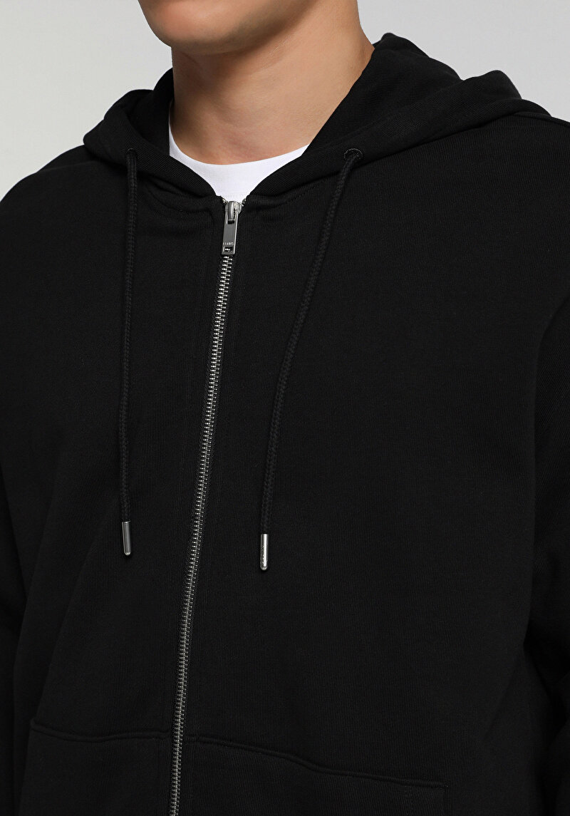 Imagine a Hanorac / Bluza De Barbati Negru Oversize Fit Cl1075851