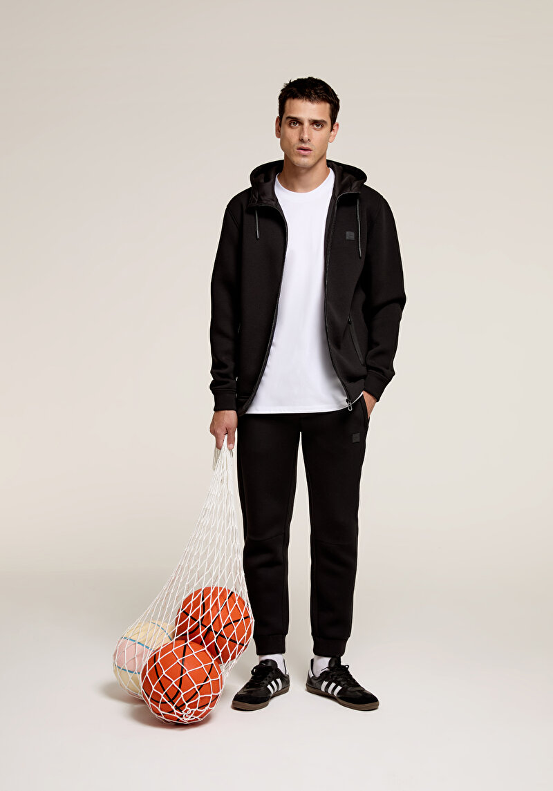 Imagine a Hanorac / Bluza De Barbati Negru Regular Fit  Cl1075913