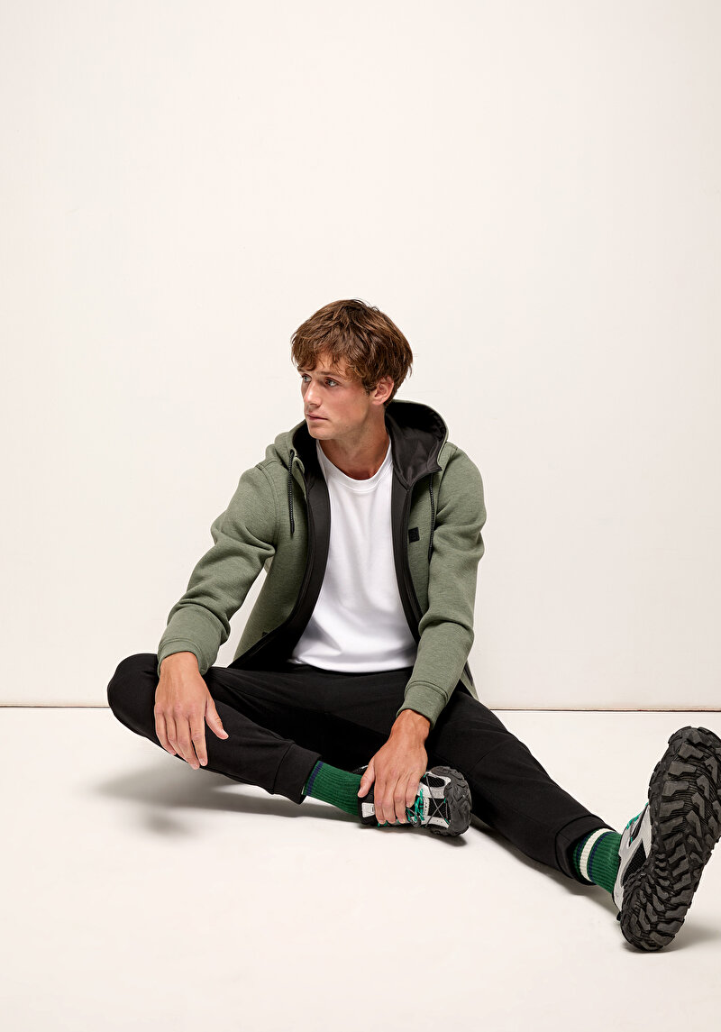 Imagine a Hanorac / Bluza De Barbati Verde Regular Fit  Cl1075913